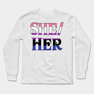 Genderfluid She/Her Long Sleeve T-Shirt